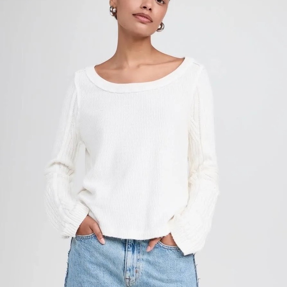 Free PeopleWe The Free Women's Swinging Cable Cuff‎ Long Sleeve Size S